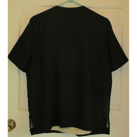 Alfred Dunner Womens Black & Tan Polyester One-Piece Open Cardigan Blouse Sze 12 - Picture 7 of 7